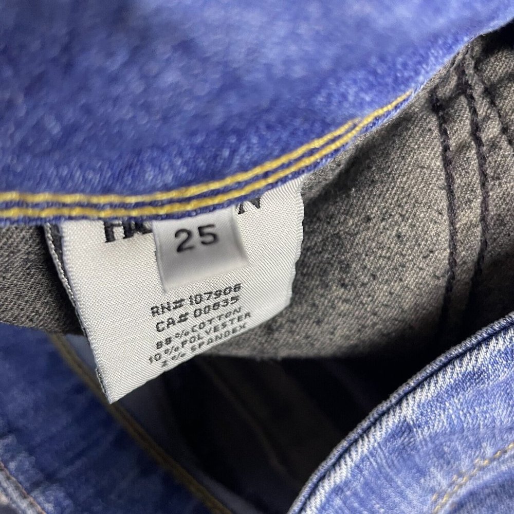 Hudson Collin Flap Skinny Jeans Women's 25 Low Rise Medium Wash Denim 2-Button - Picture 8 of 16